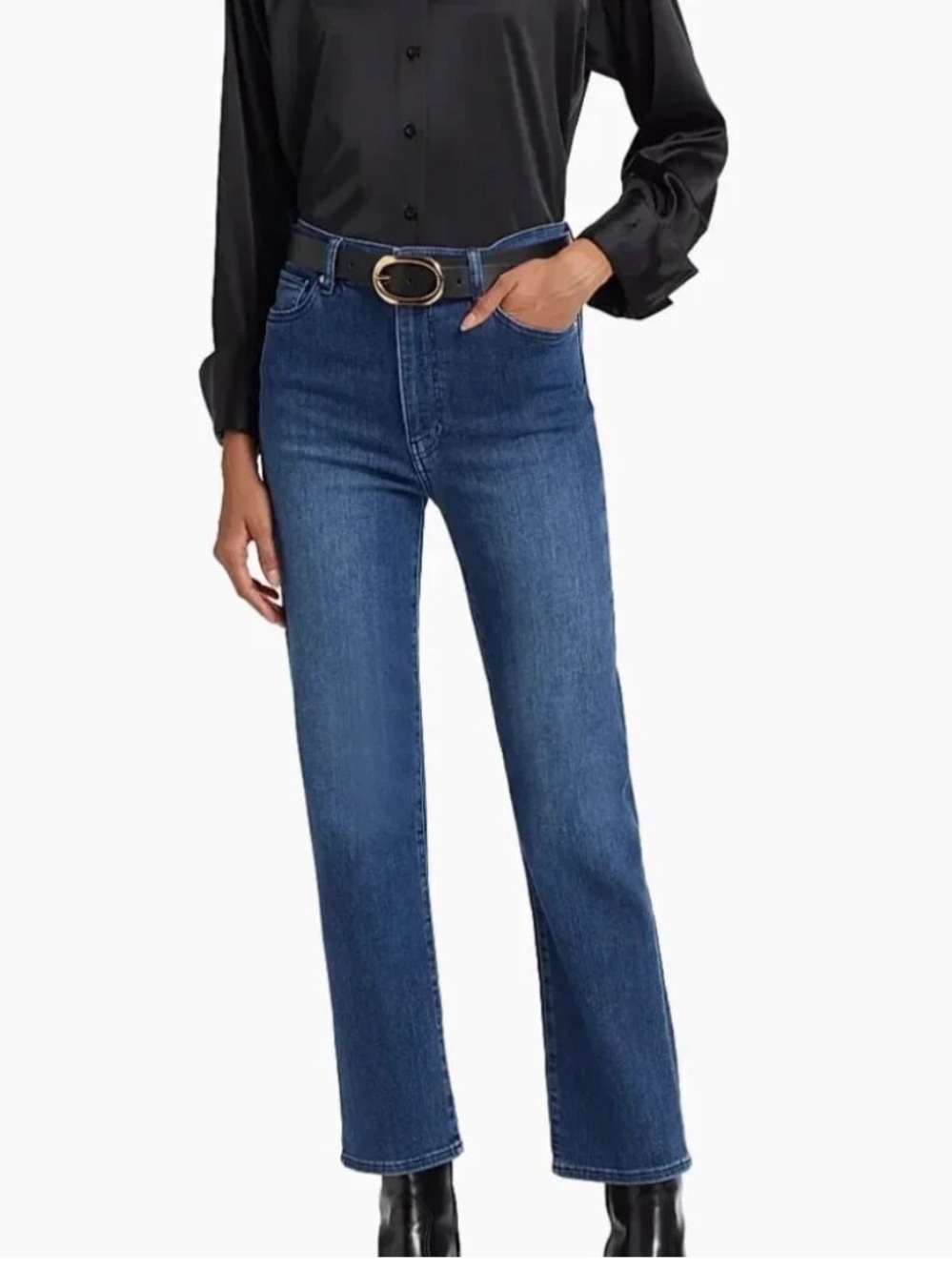 FRAME Le Sleek Straight Women’s 32 Femma Blue Jeans Premium Designer Everyday